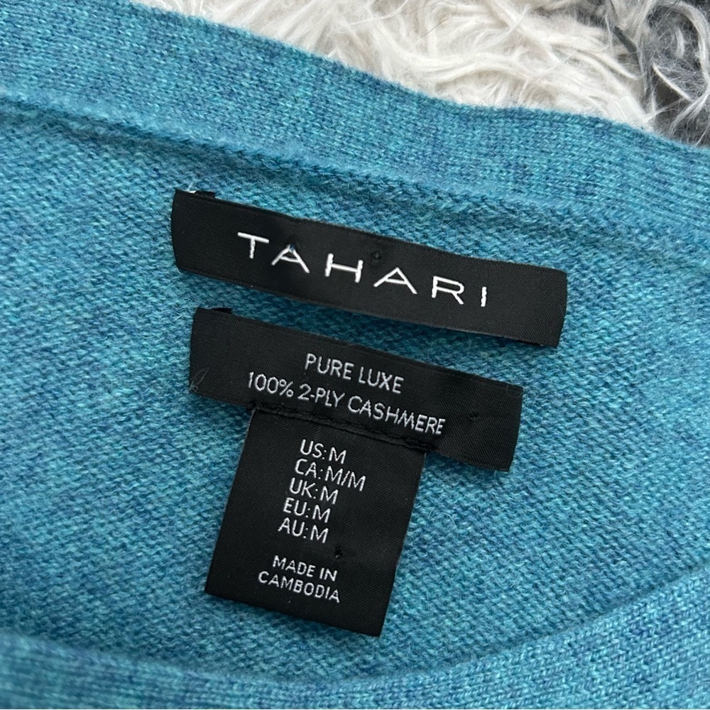 Tahari Boat Neck Cashmere Sweater - Picture 4 of 6